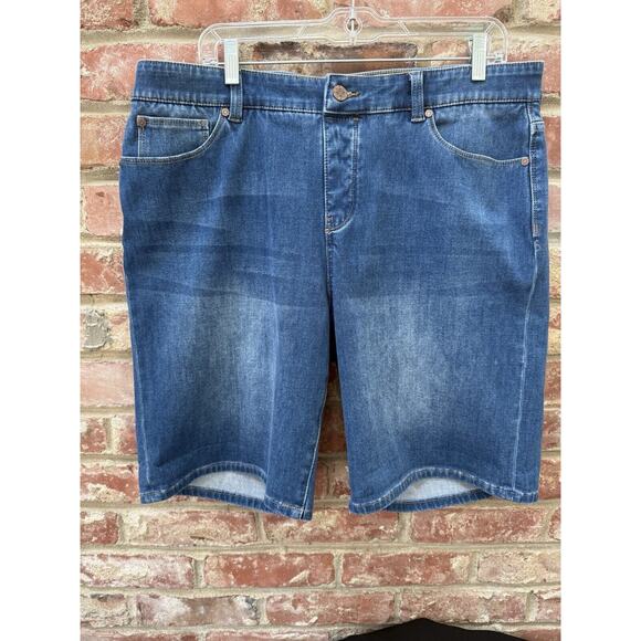SOFT SURROUNDINGS Ultimate Denim‎ Pull On Relaxed Shorts Size 18 Stretch 2EE35 - Picture 7 of 7